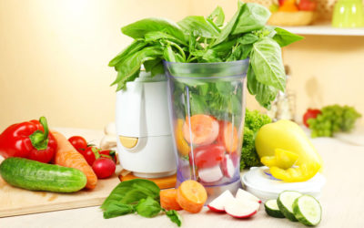 meal replacement blender and veggies